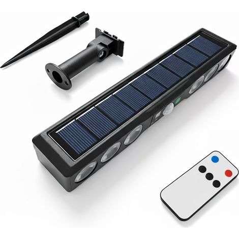 Lampe solaire jardin piquer etanche ambiance exterieur pelouse (1/5)