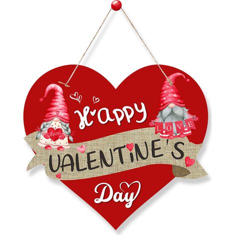 Panneau Accroche Porte Forme Coeur - Bois Naturel - Décoration Intérieure Maison Fête Amour - 1 Pièce (1/5)