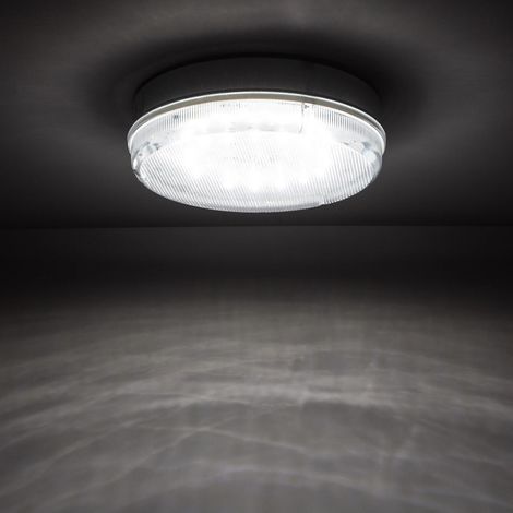 Plafoniera LED 24W Circolare per Esterni Ø285mm IP65 con Luce di Emergenza Non Permanente Hublot 6500K Bianco Freddo (1/5)