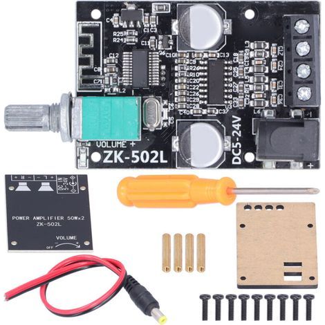 ZK-502L Bluetooth-Leistungsverstärkerplatine, digitales Stereo-Audiomodul für DIY-Lautsprecher (1/5)