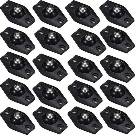 Lot de 20 mini roulettes pivotantes pour meubles, roulettes auto-adhésives, roulettes universelles 360°. (1/5)
