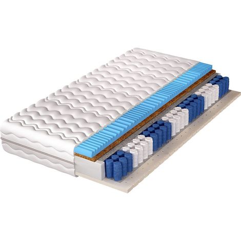 Matelas Serena , Avec ressorts (Pocket), 7 matelas à 7 zones de dureté, Respirant, À deux côtés, Deux niveaux de fermeté, Fibre de noix de coco, Mousse de polyuréthane, Feutre, Latecm (1/2)