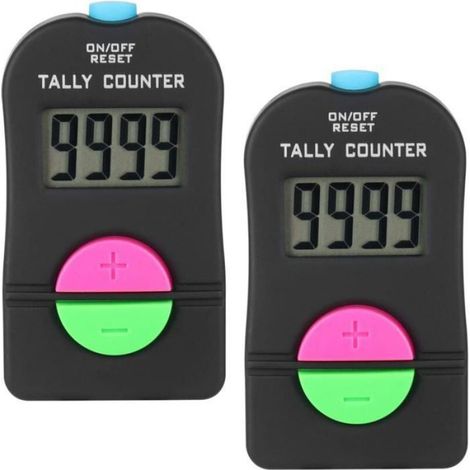 Compteur Manuel Numérique, 2 Pièces, Clicker Sport, Golf, Lanière, 0-9999, Addition/Subtraction (1/4)