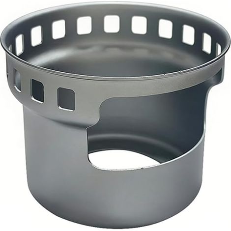 Pare-vent de réchaud camping, support aluminium gris, pliable, 10 x 8,5 x 7,6 cm, compact randonnée (1/5)