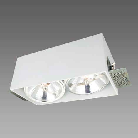 Spot encastré rectangulaire 2xG9 blanc Light Prestige (1/2)