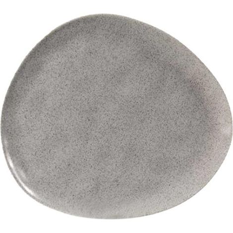 SET 6 PIATTI DA FRUTTA IN CERAMICA DA 23 CM IN COLORE GRIGIO EFFETTO MARMO (1/2)