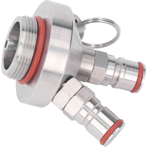 Mini tireuse à bière avec robinet à double bille, en acier inoxydable, avec tuyau et joint d'étanchéité de rechange. (1/5)