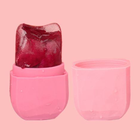 Rouleau de Glace Visage Anti-Poches, Masseur Facial en Silicone pour Soins de la Peau et Défatigant (1/5)