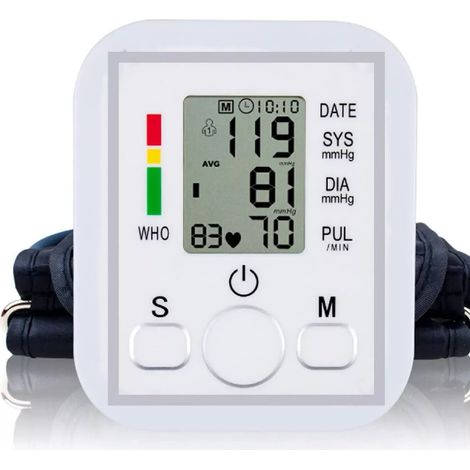 Tensiomètre - Bras - LCD Numérique - Mémoire 2x99 Mesures - Pression Artérielle Et Fréquence Cardiaque - 1 Pièce (1/5)