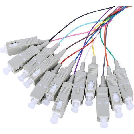 12-Faser-Multimode-Pigtail-Kabel 62,5/125, UPC-Anschluss, PVC-Mantel, Transportklasse (1/5)