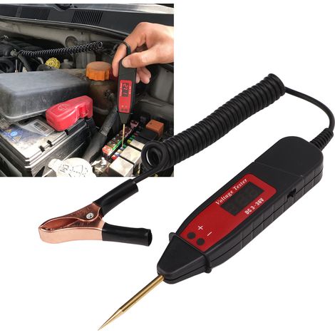 Stylo Testeur de Circuit Électrique Voiture, Affichage Numérique LCD, Détecteur de Tension DC3‑36V pour Diagnostic Auto