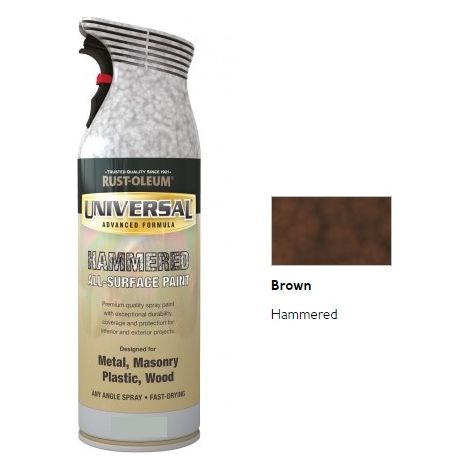 Rust-Oleum Universal All Surface Spray Paint - Hammered - Brown - 400ml