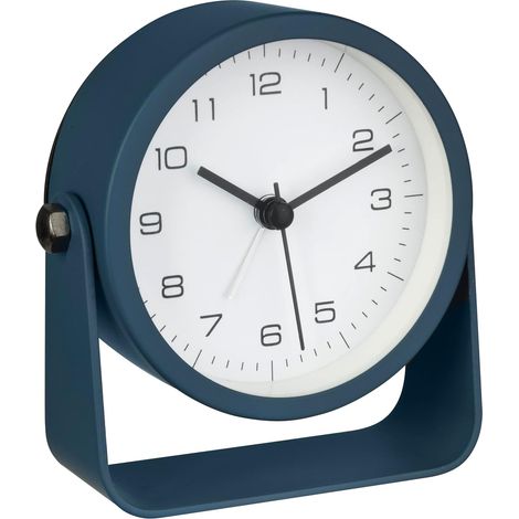 1 réveil analogique, mécanisme, rétroéclairage, métal et verre, pour chambre et bureau (1/5)