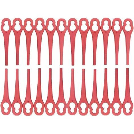 Sollbry 100 pièces ensemble de lames de rechange accessoires de coupe gazon pour coupe gazon sans fil Einhell, couteau en plastique pour coupe gazon Einhell (1/5)