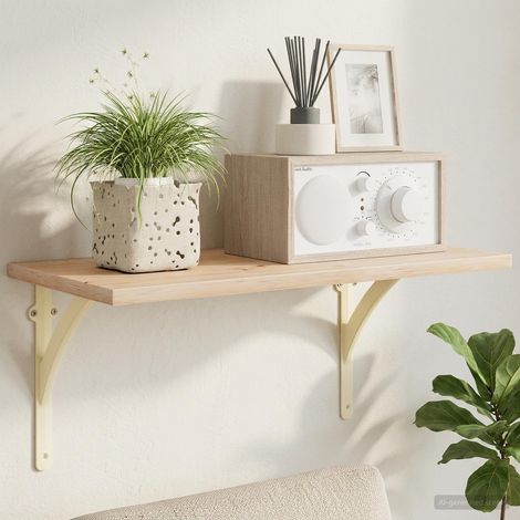 vidaXL Soportes para estanterías de pared 2 uds. Blanco antiguo (1/5)