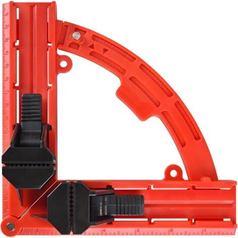 Sollbry Pince à angle droit, pinces d'angle mobiles multi-angles, pinces réglables de 30 à 90 degrés pour le travail du bois (ABS-rouge) (1/3)