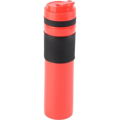 Portable Coffee Press Bottle, 350ml Food Grade PP Travel Bottle with Spill-Proof Filter Lid and Non-Slip Base for Tea (1/5)