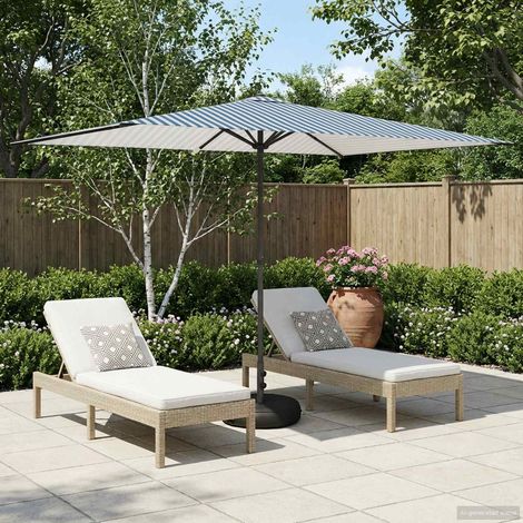 Paraguas de Jardín con Base 200 x 300 cm Poliéster Rectangular
