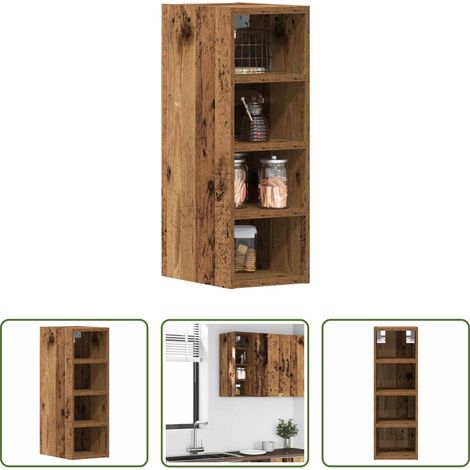 Rangement murale - Armoire suspendue "Riga" Bois ancien 20 x 29,5 x 60 cm Bois d'ingénierie (1/5)