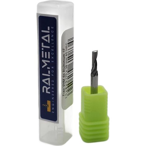 Cortador de aluminio VHM de una sola ranura 2,5 x 3,175 x 38 (1/3)