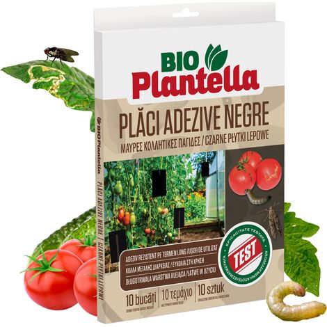 BIO PLANTELLA Klebefolien, Klebeplatten für Mini-Drucker, schwarz 17x24cm, 10 Stück.