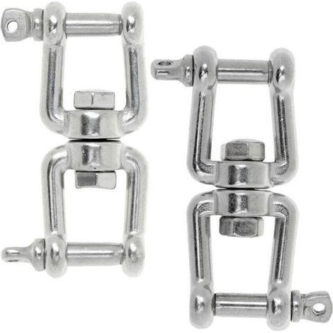 Anneau de pivot de fourche en acier inoxydable, pivot universel 14 mm, tête de fourche double 14 mm, anneau de connexion pivotant en acier inoxydable. (1/3)