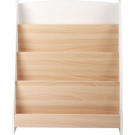 Bibliothèque Enfant, Étagère à Livres Enfants, Étagère de Rangement pour Chambre d'enfants pour Ranger des Livres et Jouets, 3 Compartiments Ouverts, 71  61  30cm-Bois Blanc (1pc) (1/5)