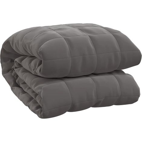 Weighted Blanket Grey 220x260 cm 11 kg Fabric vidaXL