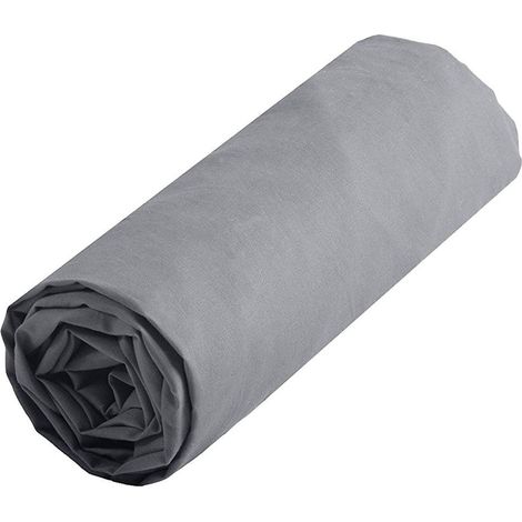 Drap housse uni 180 x 200 cm - Gris Perle