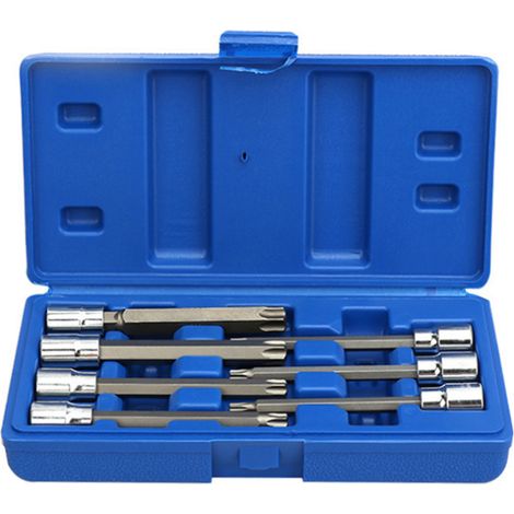 Ensemble de 7 outils à main comprenant des douilles Torx 3/8" (T25, T30, T40, T45, T50, T55, T60) et des embouts Torx Star. (1/5)