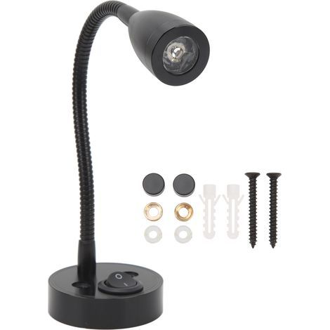 Aramox Lampe de Chevet LED pour Camping-car, Pivotante à 360 Degrés, Flexible, Col de Cygne, pour Bateau, Camping-car, Camion, Voiture, Réglez Facilement l'angle et la Direction de (1/5)
