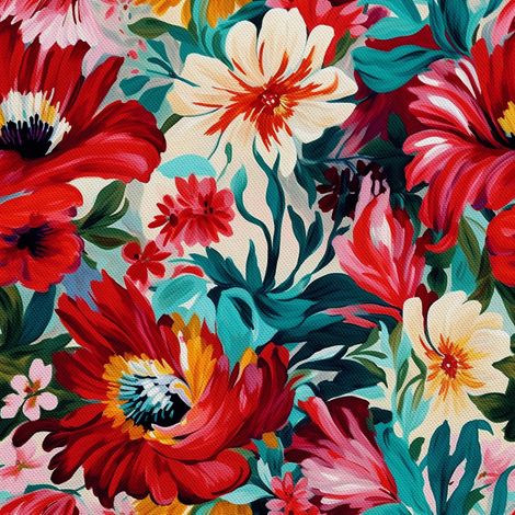 Tela decorativa para exteriores Oxford - Estampado floral - DX2039 (1/5)