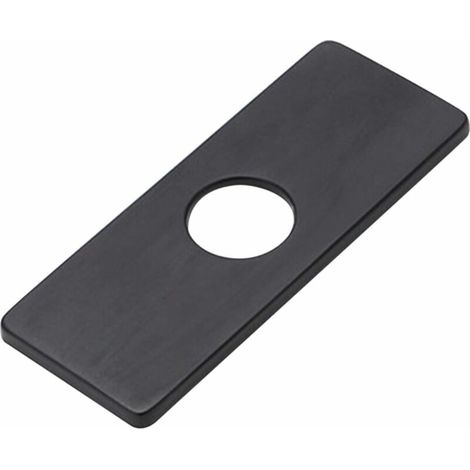 Kitchen Sink Hole Plate for Bathroom Faucet Basin Brushed Nickel Faucet Escutcheon(Black) (1/2)