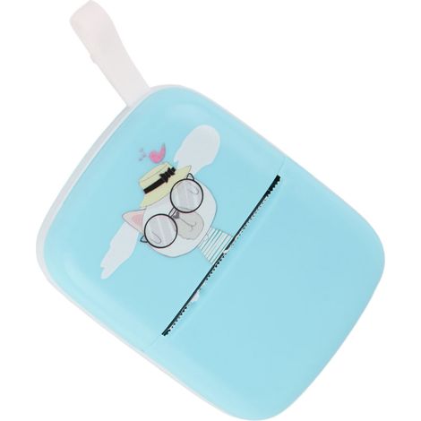 Imprimante thermique de poche Mini HD Bluetooth sans encre pour téléphone portable, idéale pour les étudiants (bleue) (1/5)