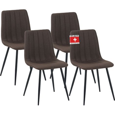 Albatros Esszimmerstühle 4er Set GARDA braun - Komfortabler Polsterstuhl für Modernes und Stilvolles Design am Esstisch - Küchenstuhl oder Stuhl Esszimmer mit hoher Belastbarkeit bis 110kg (1/5)