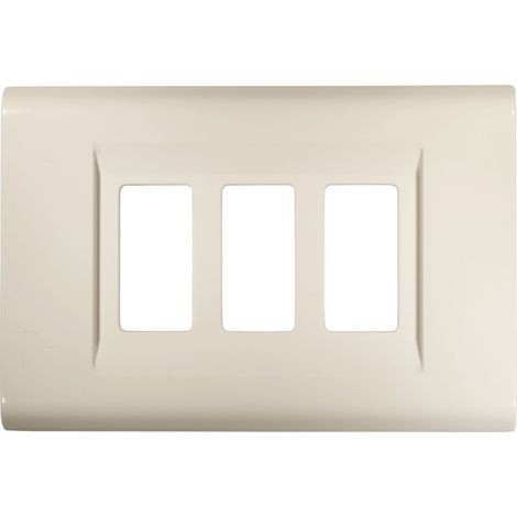 Feb Elettrica PLACCA CLICK  col. Bianco 3 posti