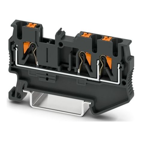Bloc de jonction de traversée Phoenix Contact PT 2.5-TWIN BK, 0.14 4mm², Enfichable, Noir ( Prix pour Boîte de 50 )