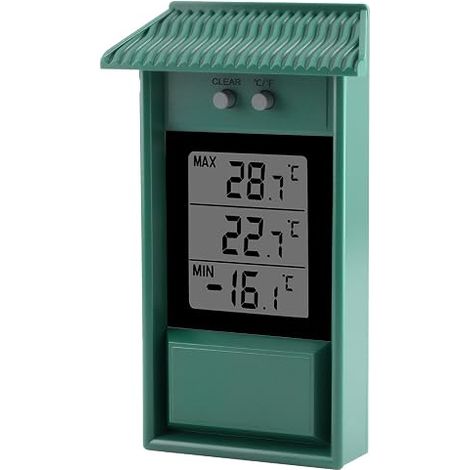 Thermomètre Numérique Minimum et Maximum pour Serre Jardin et Maison °C/°F (1/5)
