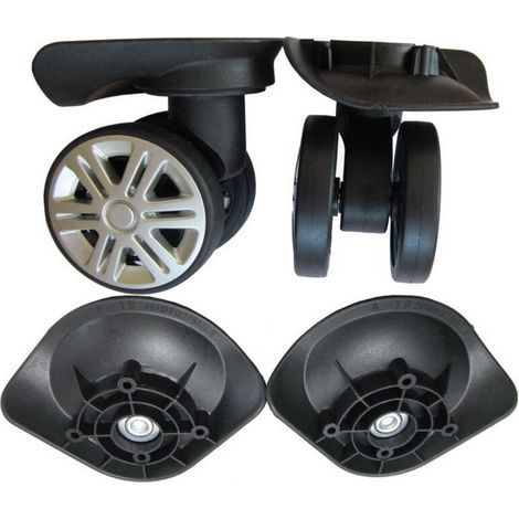Lntyq Lot de 2 Roulettes Doubles à Roulement à Rouleaux - Roues Pivotantes à 360 Degrés pour Trolley, Valise - Pièce de Réparation (1/5)