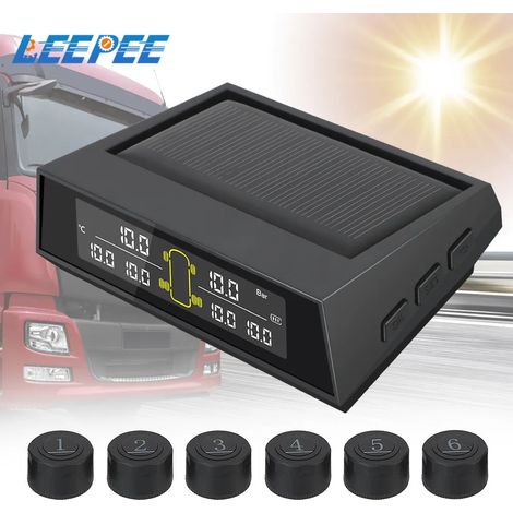 Outil de réinitialisation TPMS (6 capteurs solaires pour véhicules) - Système de surveillance de la pression des pneus avec écran LCD numérique et sans fil - Électronique pour camions, bus, camping-ca (1/5)