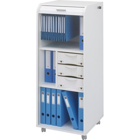 Caisson de Bureau Blanc à Roulettes 108 cm - Coloris: Blanc