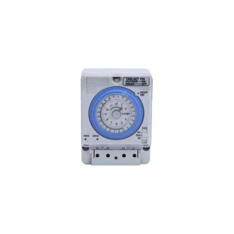 Reloj analógico diario, interruptor temporizador mecánico, interruptor de hora, reloj de piscina - Crezuo