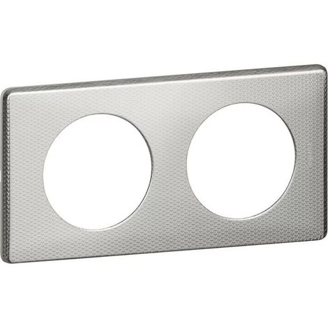 Legrand 068722 - Céliane plate - metal - 2 positions - aluminum Snake