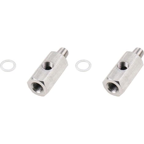Lot de 2 Turbocharger connecteur 1/8pouce BSPT huile Pression capteur Tee pour NPT adaptateur Turbo Alimentation Feed Line Meter (1/5)
