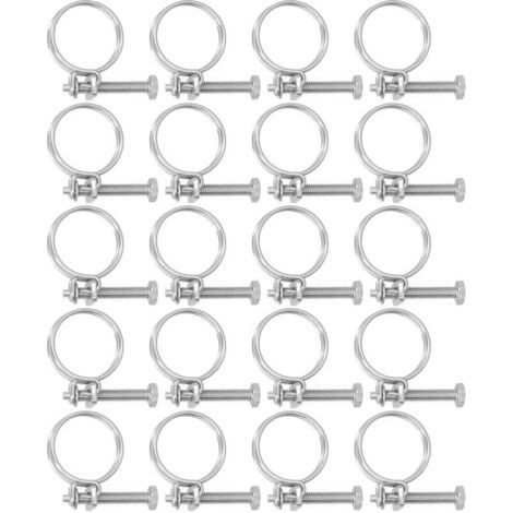 Colliers de serrage double fil inoxydable 201, réglables 25-29mm, résistants à la corrosion pour tuyaux