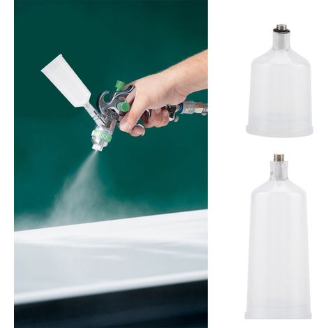 Ensemble de 2 pièces pour pistolet à peinture en plastique, godet, pot, connecteur fileté Fastmover (1/5)