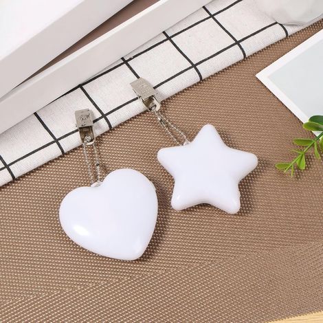 Set of 2 flashlights with sensor - For handbag - USB - 2 modes Smart Touch - Portable - LED - Gift for family, friends, girlfriend, mother (heart + star) (1/5)