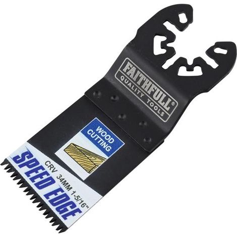 Faithfull FAIMFW34SE5 Multi-Tool Speed Edge Wood Blade 34mm (5 Pack) FAIMFW34SE5 (1/5)