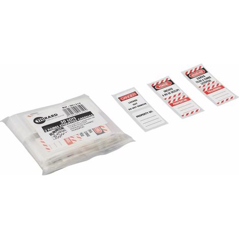 THIRARD - Lot de 50 etiquettes cadenas 3 languages - THIRARD
