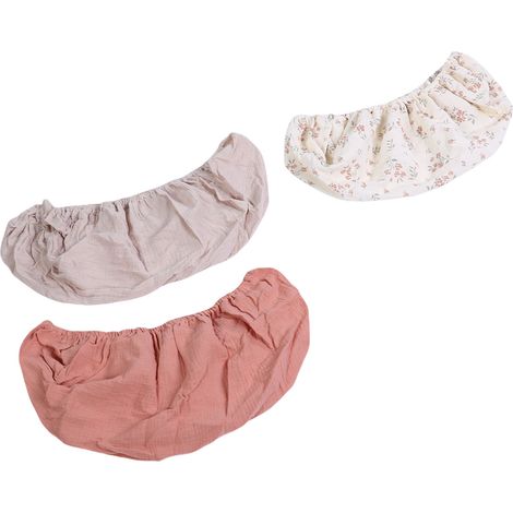 Lot de 3 draps-housses pour berceau bébé, en coton doux, respirant et lavable. (1/5)